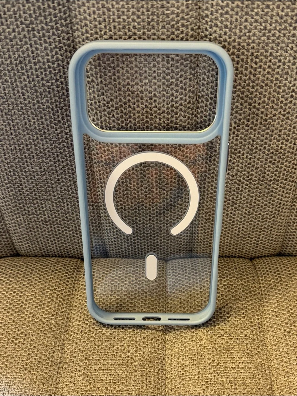 Blue/clear iPhone Case